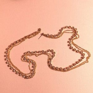 3 chain rhinestone statement earring